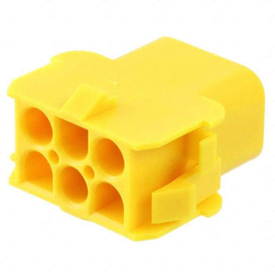 1-480705-4 by TE Connectivity AMP Connectors - CONNECTOR RECPT HSG 6POS YELLOW