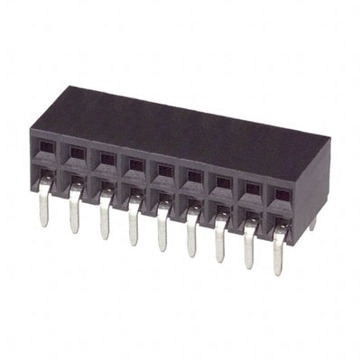 1-5535512-6 by TE Connectivity AMP Connectors - CONNECTOR RECPT 18POS 0.1 GOLD PCB R/A