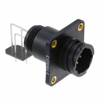 1-796403-2 by TE Connectivity AMP Connectors - CONNECTOR RECPT MALE 4POS GOLD SOLDER