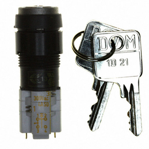 1.15.108.851/0000 by RAFI USA - SWITCH KEYLOCK 2POS DPST 4A 250V