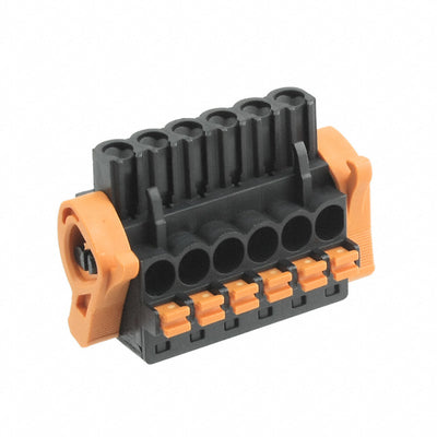 1000450001 by Weidmuller - TERM BLOCK PLUG 6POS 5.08MM