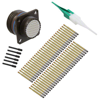 D38999/20WE35SN by ITT Cannon, LLC - CONNECTOR RECPT FMALE 55POS GOLD CRIMP