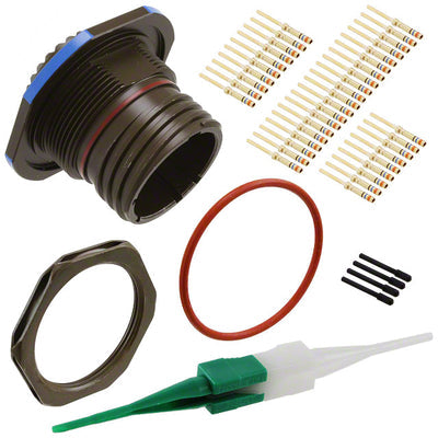 D38999/24WD35PN by ITT Cannon, LLC - CONNECTOR RECPT MALE 37POS GOLD CRIMP