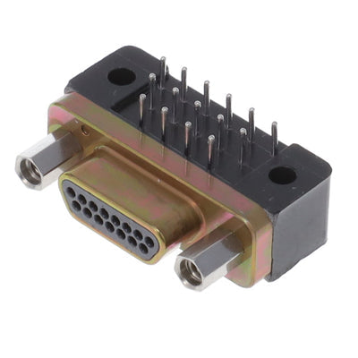 M83513/10-B01CP by ITT Cannon, LLC - CONNECTOR MICRO-D PLUG 15POS R/A SLDR