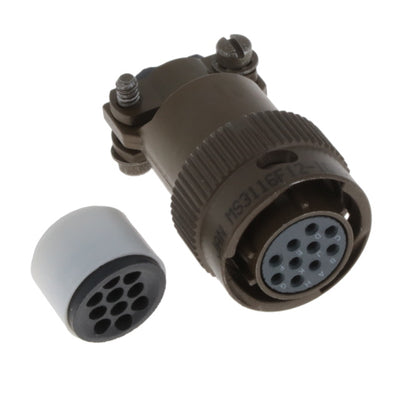 MS3116F12-10S by ITT Cannon, LLC - CONNECTOR PLUG 10POS STRAIGHT W/SCKT