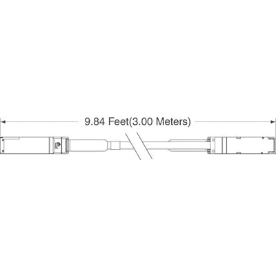 10093084-2030HFLF by Amphenol ICC (FCI) - CABLE QSFP+ M-M 3M