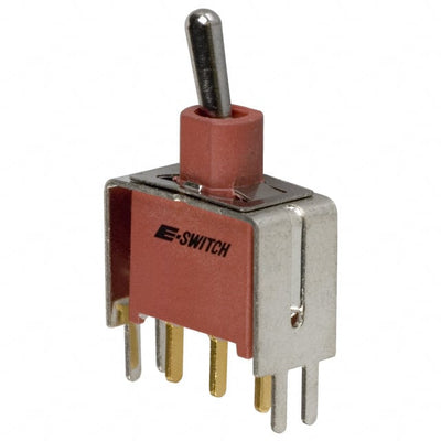 100AWSP1T2B4VS2RE by E-Switch - SWITCH TOGGLE SPDT 0.4VA 20V