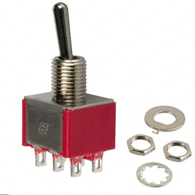 100DP2T1B1M1QEH by E-Switch - SWITCH TOGGLE DPDT 5A 120V