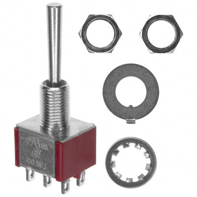 100DP3T4B1M1QEH by E-Switch - SWITCH TOGGLE DPDT 5A 120V