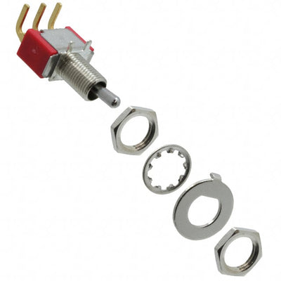 100SP1T2B1M6REH by E-Switch - SWITCH TOGGLE SPDT 0.4VA 20V