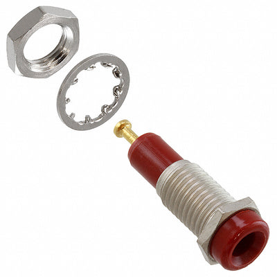 105-0202-200 by Cinch Connectivity Solutions Johnson - CONNECTOR TIP JACK TURRET RED