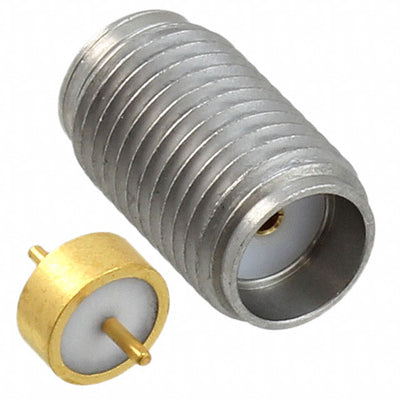 1053265-1 by TE Connectivity AMP Connectors - CONNECTOR SMA RCPT STR 50 OHM SOLDER