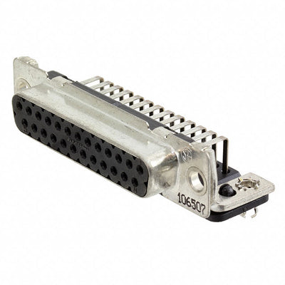 106507-2 by TE Connectivity AMP Connectors - CONNECTOR D-SUB RCPT 25POS R/A SLDR