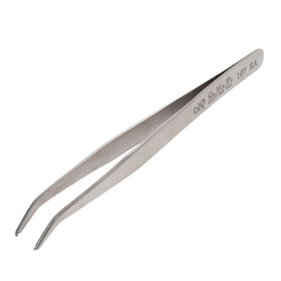 107-SA by American Hakko Products, Inc. - FLAT TIP TWEEZERS 1.5MM WIDE ANG