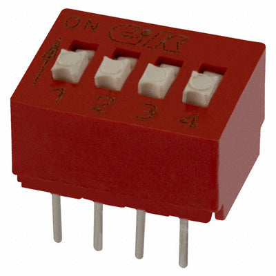 BD04 by C&K - SWITCH SLIDE DIP SPST 100MA 5V