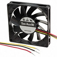 109P0824H601 by Sanyo Denki America Inc. - FAN AXIAL 80X20MM 24VDC WIRE