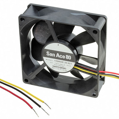 109R0812E401 by Sanyo Denki America Inc. - FAN AXIAL 80X25MM 12VDC WIRE