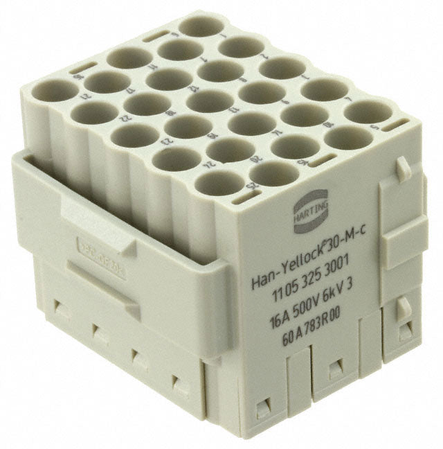 11053253001 by HARTING - MODULE MALE 25POS CRIMP