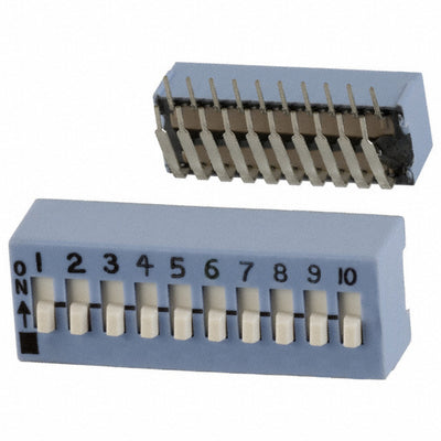 206-10RAST by CTS Electrocomponents - SWITCH SLIDE DIP SPST 50MA 24V