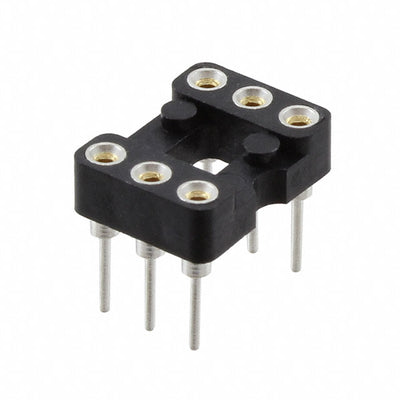 111-47-306-41-001000 by Mill-Max Manufacturing Corp. - CONNECTOR IC DIP SOCKET 6POS GOLD