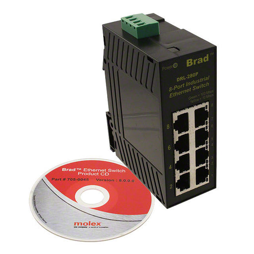 1120360037 by Molex - NETWORK SWITCH-UNMANAGED 8 PORT