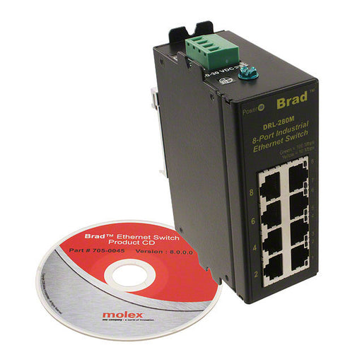 1120360038 by Molex - NETWORK SWITCH-UNMANAGED 8 PORT