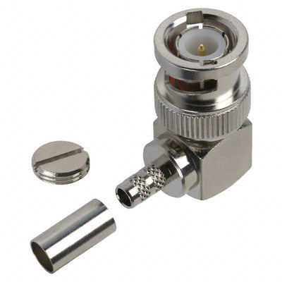 112162 by Amphenol RF - CONNECTOR BNC PLUG R/A 50 OHM SOLDER