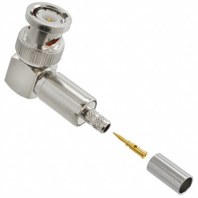 112182 by Amphenol RF - CONNECTOR BNC PLUG R/A 50 OHM CRIMP