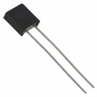 Electronic component with two leads on a white background