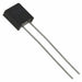 Electronic component with two leads on a white background