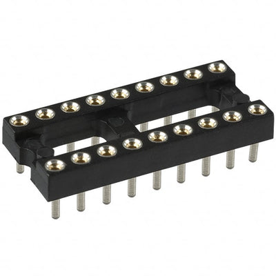 115-43-318-41-001000 by Mill-Max Manufacturing Corp. - CONNECTOR IC DIP SOCKET 18POS GOLD