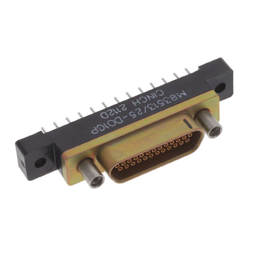 M83513/25-D01CP by Cinch Connectivity Solutions - 25 POS RCPT STRAIGHT PCB CD PLTD