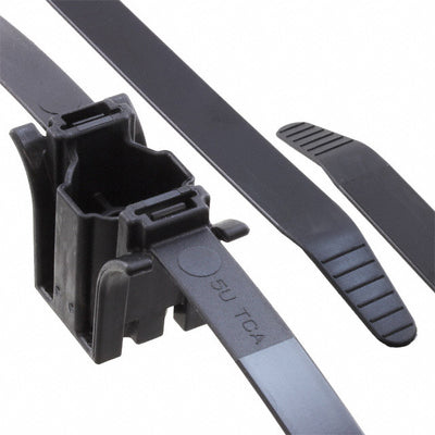 117-00012 by HellermannTyton - DUAL CLAMP TIE BLK 100LBS 1.677