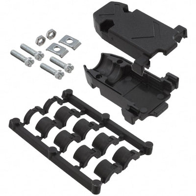17E-1724-1 by Amphenol ICC (Commercial Products) - CONNECTOR BACKSHELL 9POS 180DEG BLACK