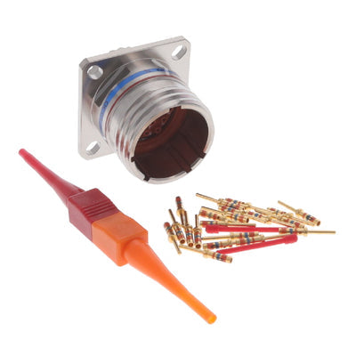 D38999/20FD19PN by Amphenol Aerospace Operations - CONNECTOR RECPT MALE 19POS GOLD CRIMP