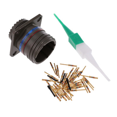 D38999/20WD35PA by Amphenol Aerospace Operations - CONNECTOR RECPT MALE 37POS GOLD CRIMP