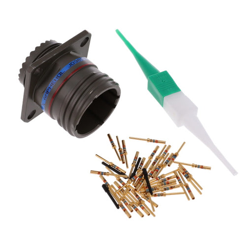 D38999/20WD35PA by Amphenol Aerospace Operations - CONNECTOR RECPT MALE 37POS GOLD CRIMP