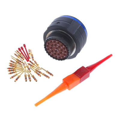 D38999/26WE26PN by Amphenol Aerospace Operations - CONNECTOR PLUG MALE 26POS GOLD CRIMP