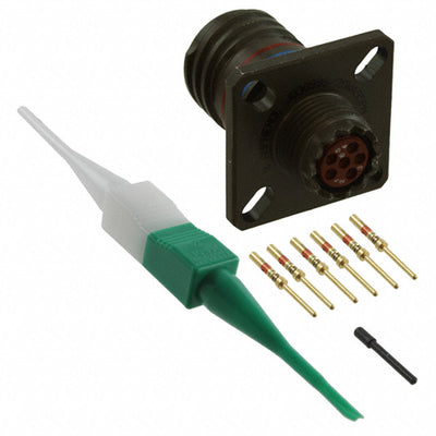 D38999/20WA35PN by Amphenol Aerospace Operations - CONNECTOR RECPT MALE 6POS GOLD CRIMP