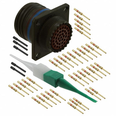 D38999/20WD35PN by Amphenol Aerospace Operations - CONNECTOR RECPT MALE 37POS GOLD CRIMP