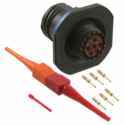 D38999/24WB98PN by Amphenol Aerospace Operations - CONNECTOR RECPT MALE 6POS GOLD CRIMP