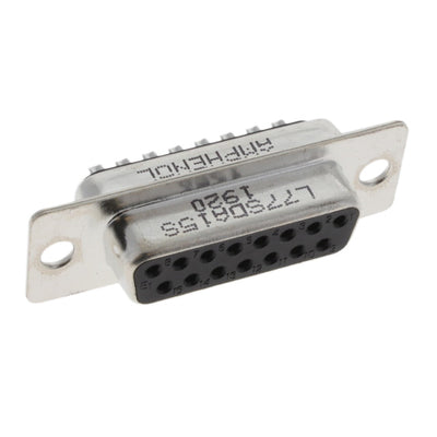 L77SDA15S by Amphenol ICC (Commercial Products) - CONNECTOR D-SUB RCPT 15POS SLDR CUP