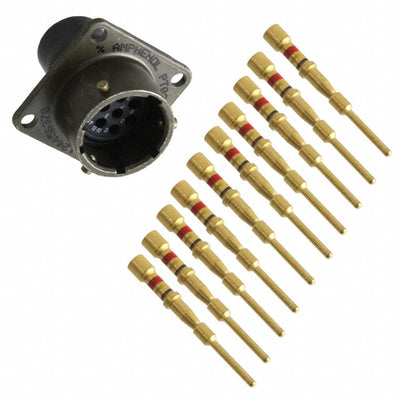 PT02SE-12-10P by Amphenol Industrial Operations - CONNECTOR RECPT MALE 10POS GOLD CRIMP