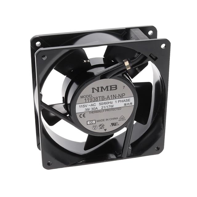 11938TB-A1N-NP-00 by NMB Technologies Corporation - FAN 119MM X 38MM 115VAC TERMINAL
