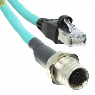 1201090006 by Molex - ULOCK D-CODE M12 REC TO RJ45 1M