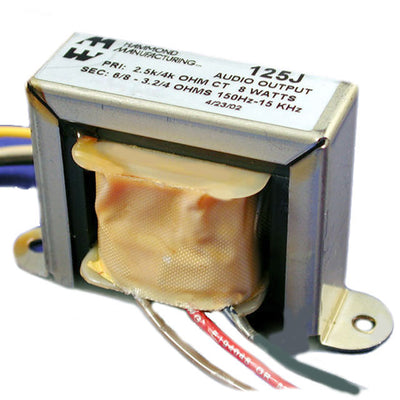 125J by Hammond Manufacturing - TRANSF AUDIO 2.5K/4K TO 6/8 IMP