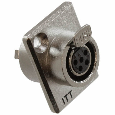 M-XL-5-31 by ITT Cannon, LLC - CONNECTOR RECPT FMALE MINI XLR 5P SLDR