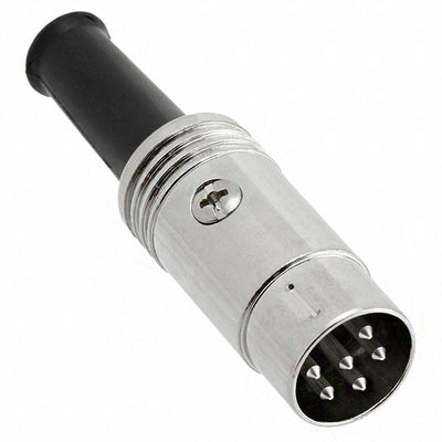 12BL6MX by Switchcraft Inc. - CONNECTOR PLUG MALE DIN 6POS SOLDER
