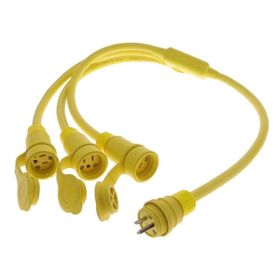 1301540046 by Molex - CORD NEMA 5-15P TO 5-15R 3' YLW