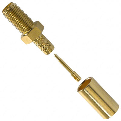 132116RP by Amphenol RF - CONNECTOR RP-SMA JACK STR 50OHM CRIMP